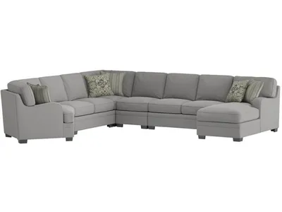 Analiese-Modular 6Pc Sectional W / 6 Pillows -Lt Grey