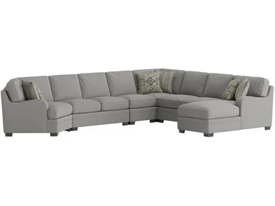 Analiese-Modular 6Pc Sectional W / 6 Pillows -Lt Grey - Alternative View