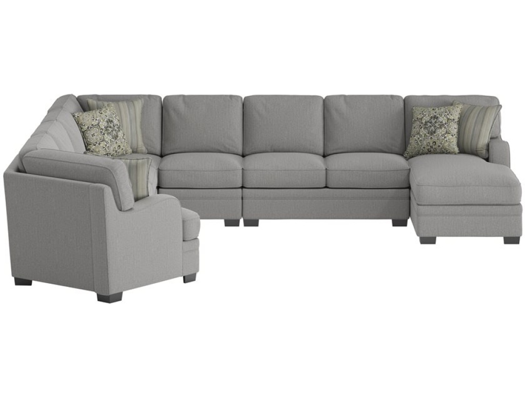 Analiese-Modular 6Pc Sectional W / 6 Pillows -Lt Grey - image 2