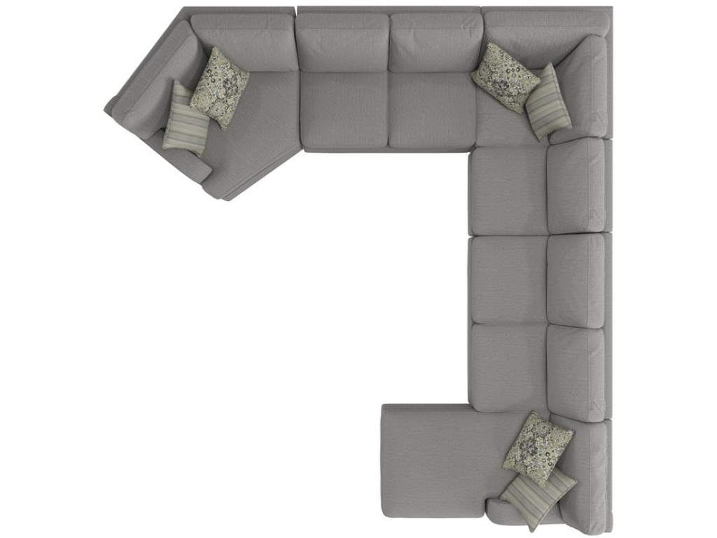 Analiese-Modular 6Pc Sectional W / 6 Pillows -Lt Grey - image 4