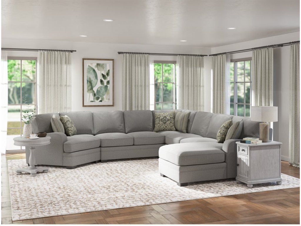 Analiese-Modular 5Pc Sectional W / 6 Pillows -Lt Grey - image 4