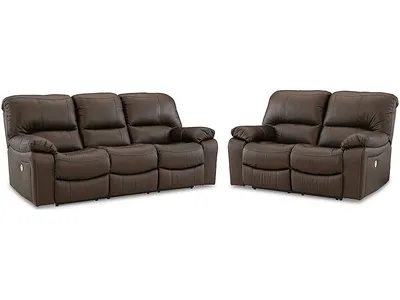 Leesworth Power Reclining Sofa and Loveseat - Alternative View