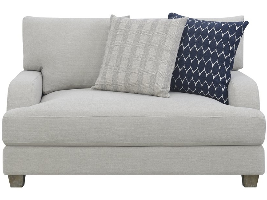 Chair & Half W / 2 Pillows-Grey - image 1