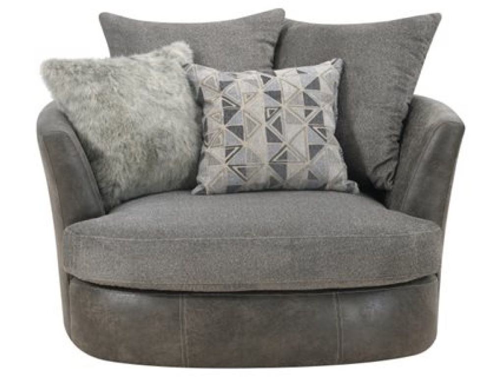 Swivel Chair W / 2 Pillows-Grey - main image