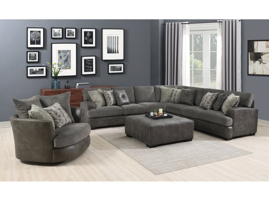 Lsf Loveseat W / 3 Pillows-Grey - image 10