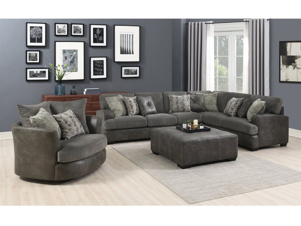 Lsf Loveseat W / 3 Pillows-Grey - image 11