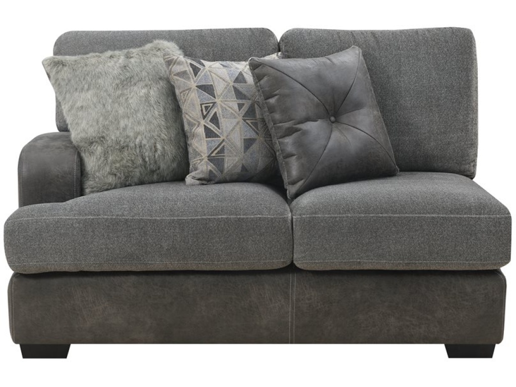 Lsf Loveseat W / 3 Pillows-Grey - image 1