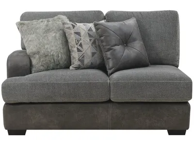 Lsf Loveseat W / 3 Pillows-Grey - Alternative View