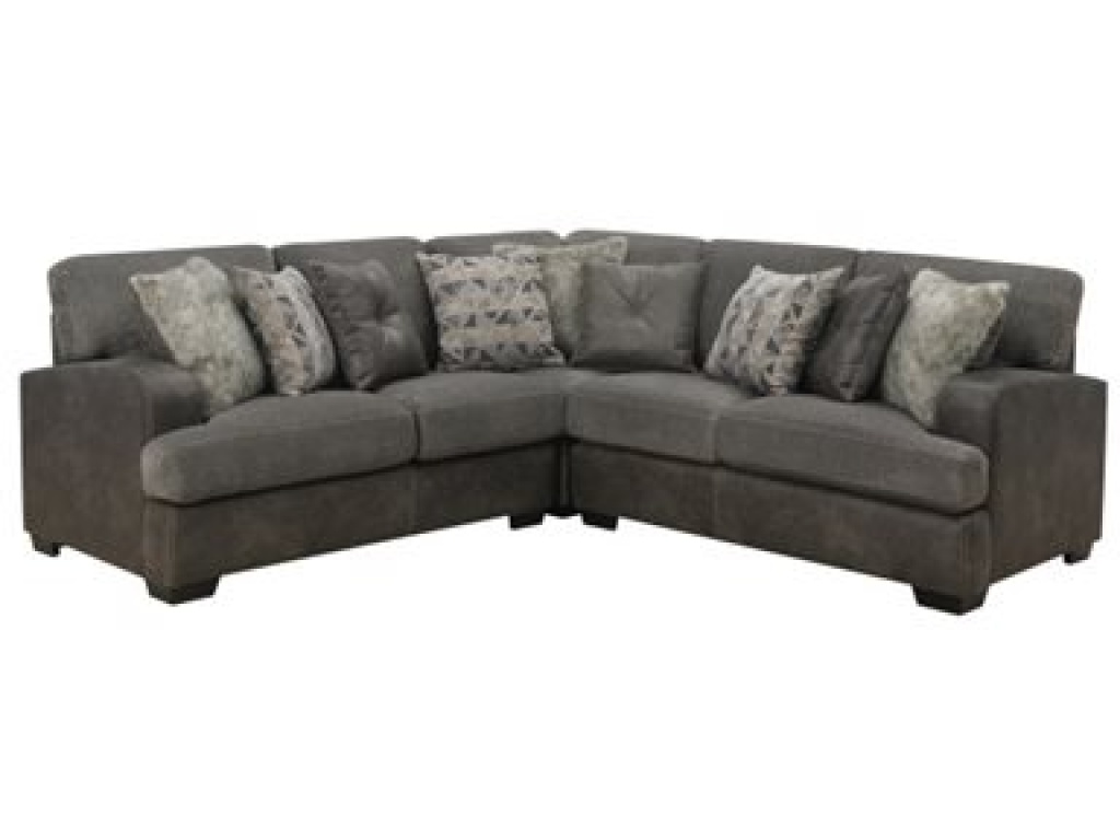Berlin-3Pc Sectional-Lsf Love-Corner Chair-Rsf Love W / 6 Pillows-Grey - main image