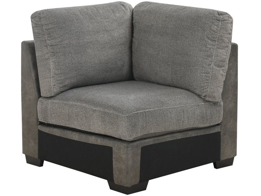 Berlin-4Pc Sectional-Lsf Love-Corner Chair-Armless Love-Rsf Chaise W / 9 Pillows-Grey - image 7