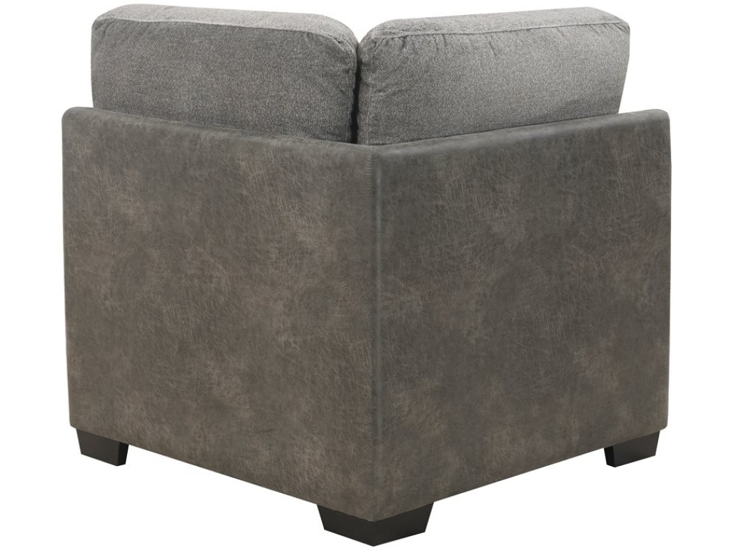 Corner Chair W / 3 Pillows-Grey - image 1
