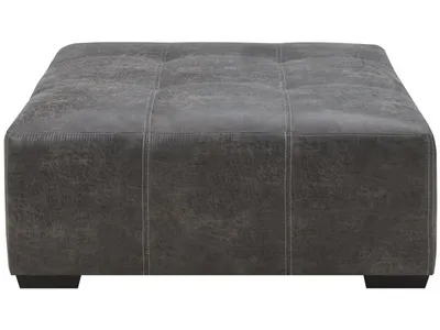 Large Ottoman W / Castors-Grey