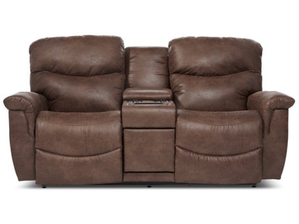 James Power Reclining Loveseat w/ Headrest & Console - image 1
