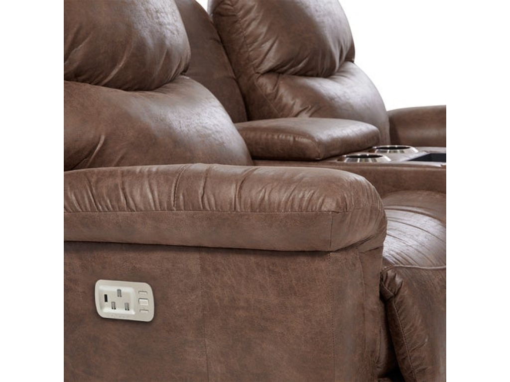 James Power Reclining Loveseat w/ Headrest & Console - image 9