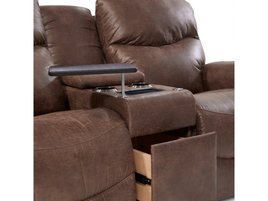 James Power Reclining Loveseat w/ Headrest & Console - image 11
