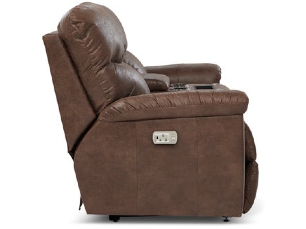 James Power Reclining Loveseat w/ Headrest & Console - image 4