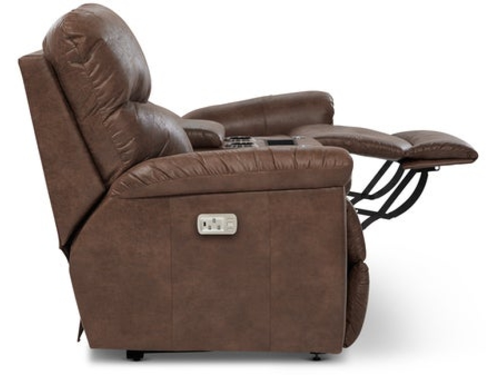 James Power Reclining Loveseat w/ Headrest & Console - image 5