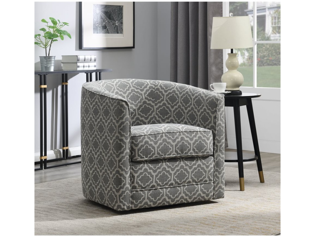 Swivel Chair-Grey Multi - image 5