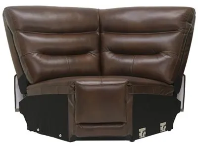 Corner Wedge - Brown Leather