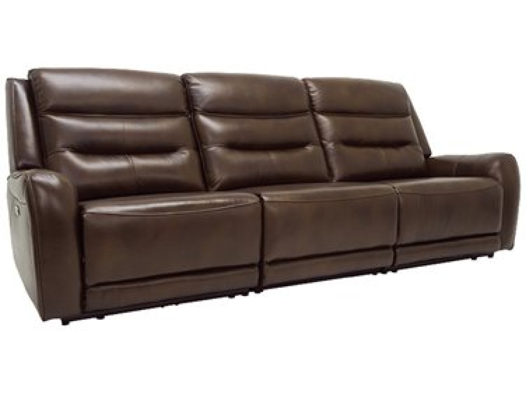 3Pc - Dual Power Sofa W /  2 Recliners - Brown Leather - main image