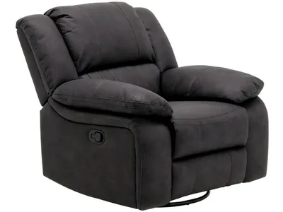 Swivel Glider Recliner-Black