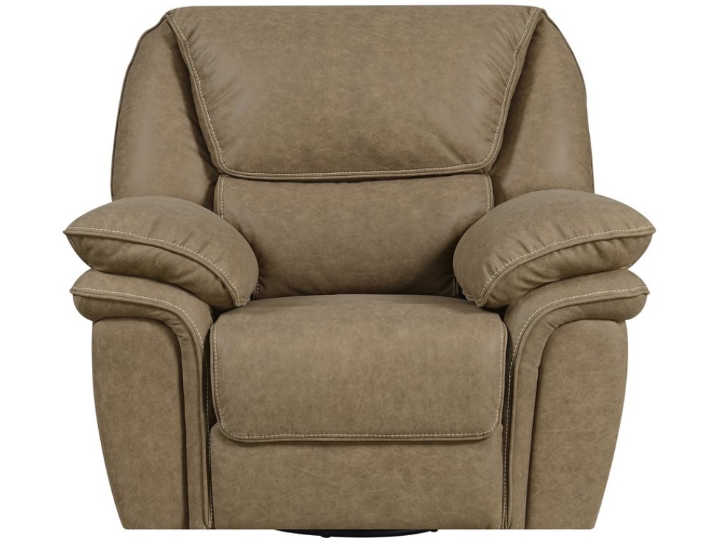 Swivel Glider Recliner-Light Brown - image 1