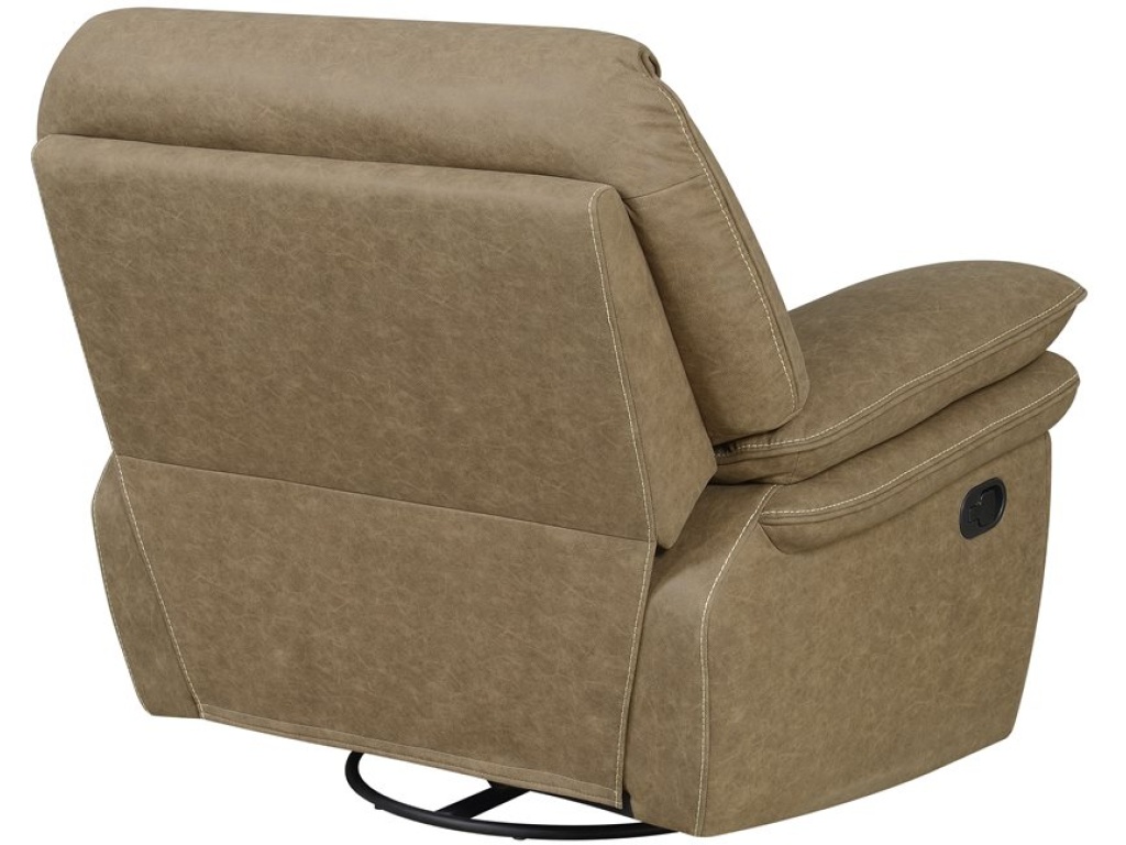 Swivel Glider Recliner-Light Brown - image 2