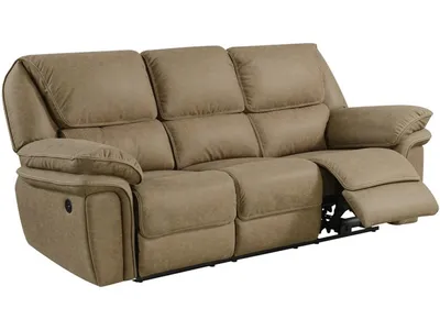 Power Sofa W /  Usb Power Outlet-Light Brown