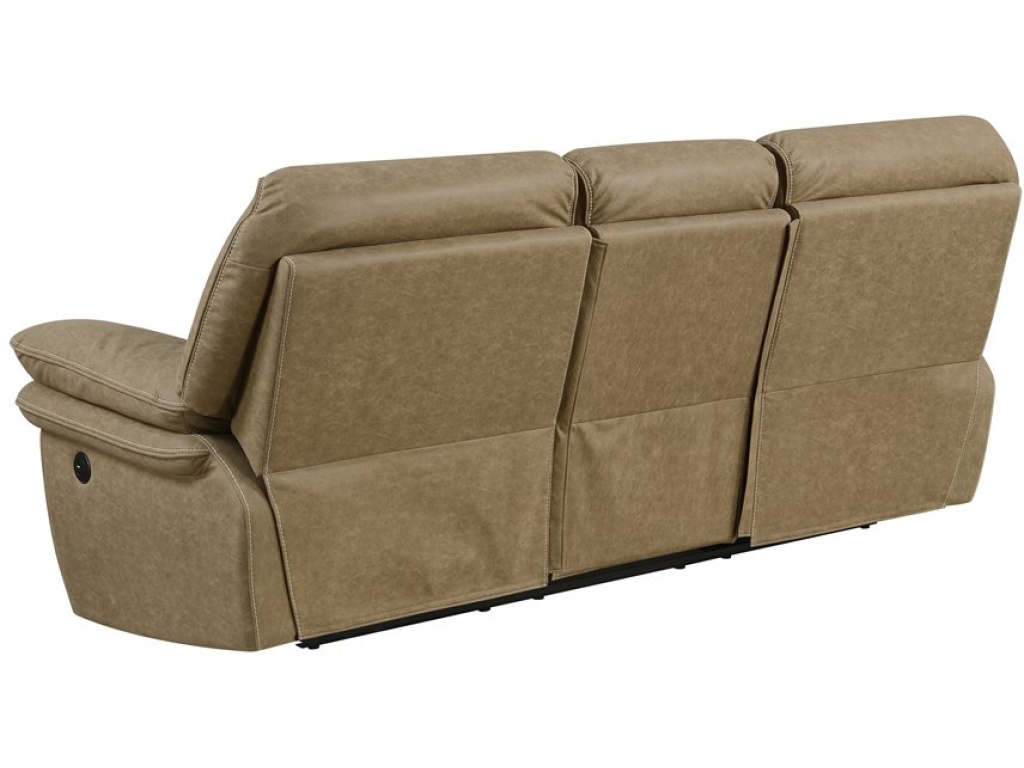 Power Sofa W /  Usb Power Outlet-Light Brown - image 1