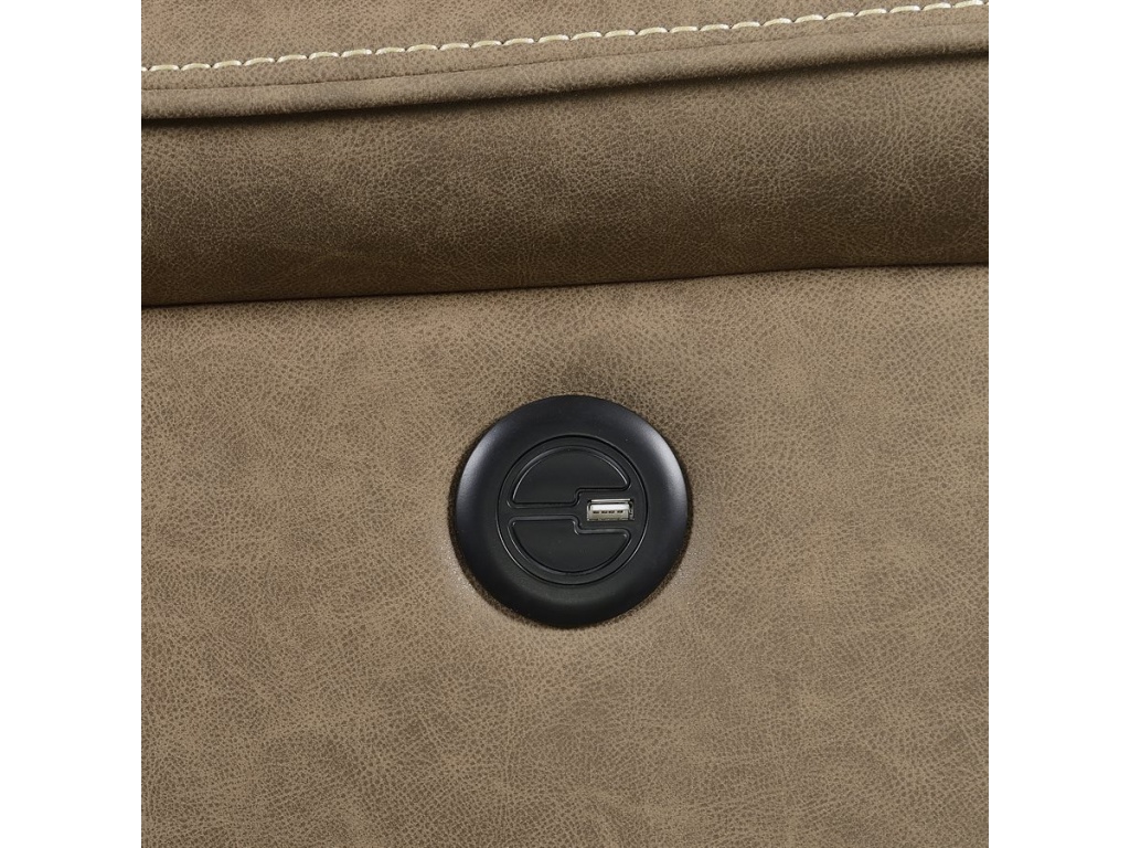 Power Sofa W /  Usb Power Outlet-Light Brown - image 3