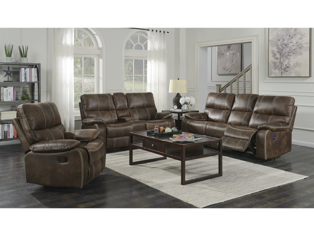 Swivel Glider Recliner-Brown - image 4