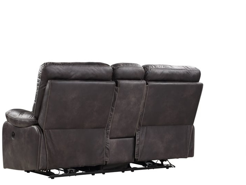 Power Console Loveseat W / Usb Power Outlet-Grey - image 2