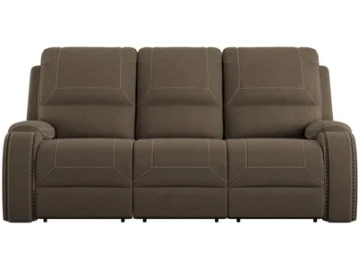 Motion Sofa W /  Dropdown Table & Usb - Brown - Alternative View