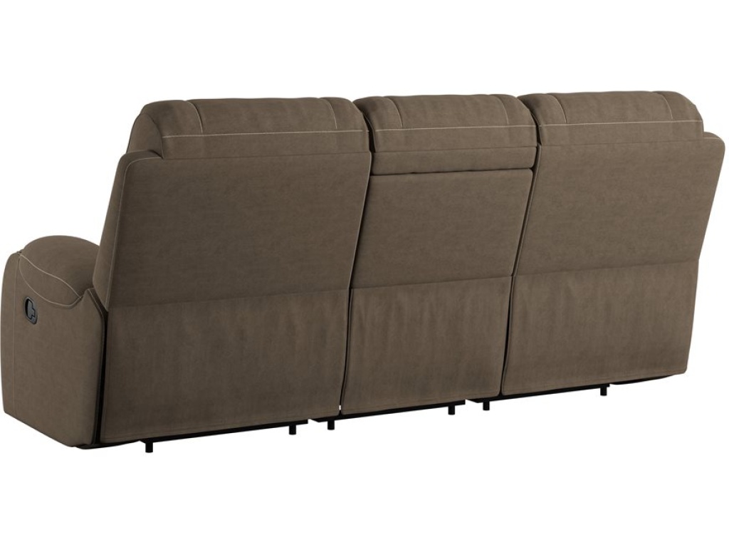Motion Sofa W /  Dropdown Table & Usb - Brown - image 2