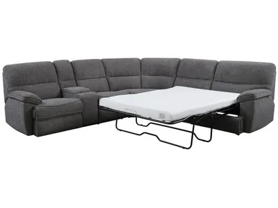 Aurora-3Pc Full Sleeper Sectional-Grey