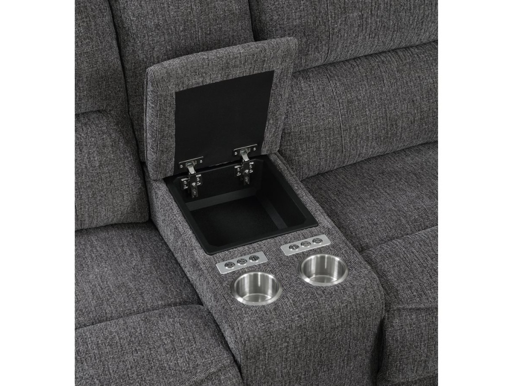 Lsf Power Console Loveseat-Grey - image 2