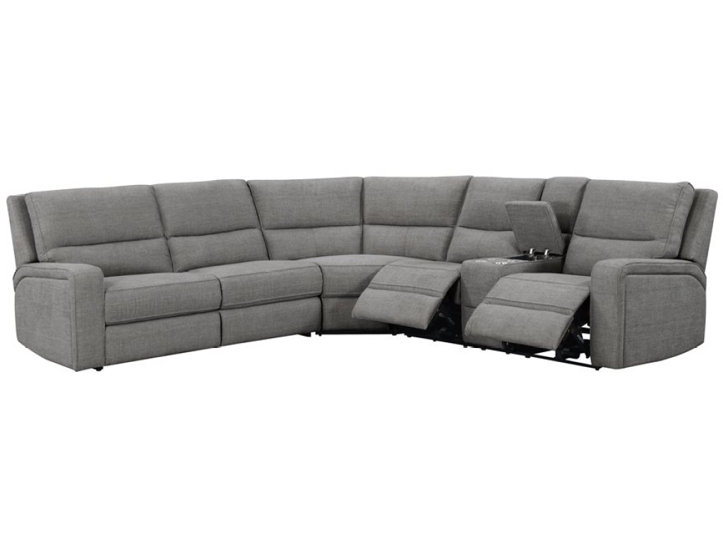 Medford-3Pc 3-Power Reclining Sectional-Charcoal - main image