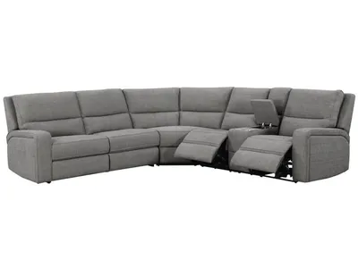 Medford-3Pc 3-Power Reclining Sectional-Charcoal
