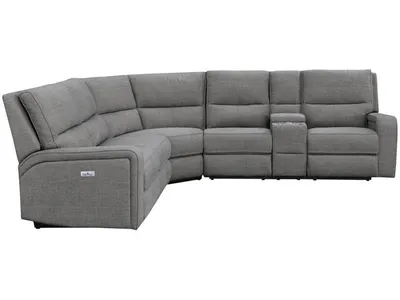 Medford-3Pc 3-Power Reclining Sectional-Charcoal
