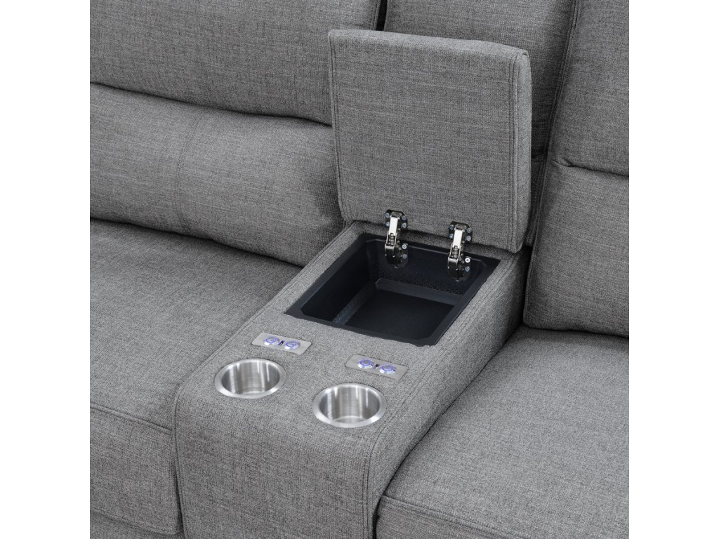 Rsf Power Console Loveseat - Charcoal - image 5