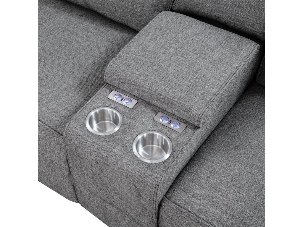 Rsf Power Console Loveseat - Charcoal - image 6