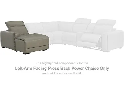 Correze Left-Arm Facing Power Reclining Back Chaise - Alternative View