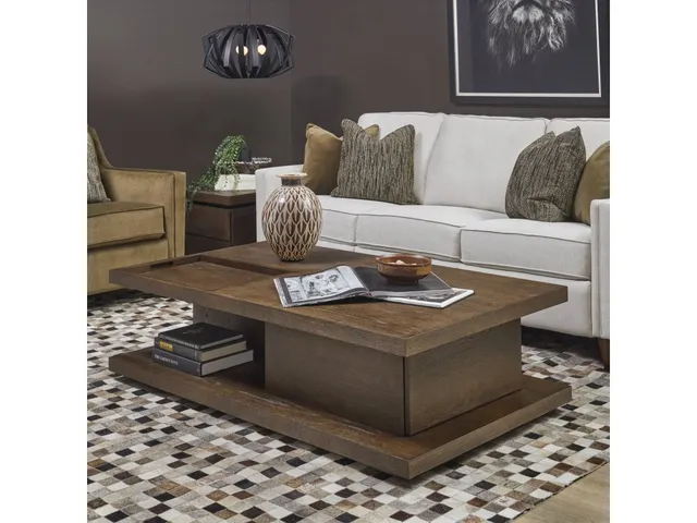 Athens Rectangular Coffee Table with Casters - Alternative View