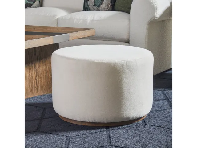 Lyra Ivory Pouf - Alternative View