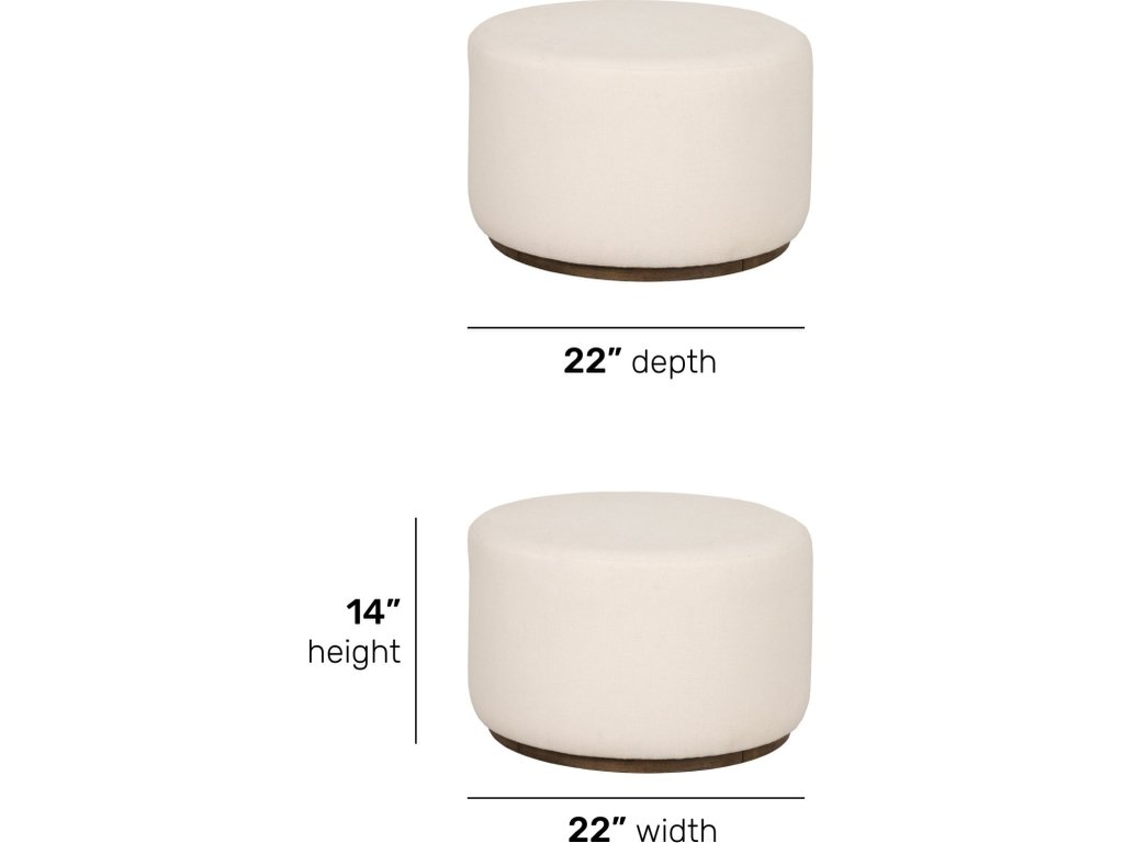 Lyra Ivory Pouf - image 2