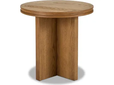 Waterfall Brown Round End Table