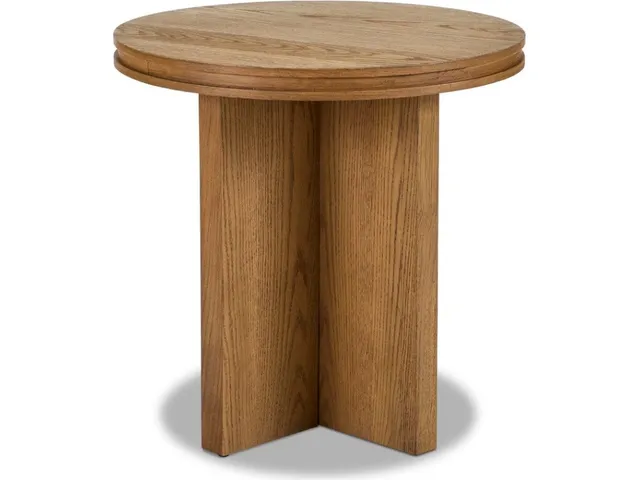 Waterfall Brown Round End Table