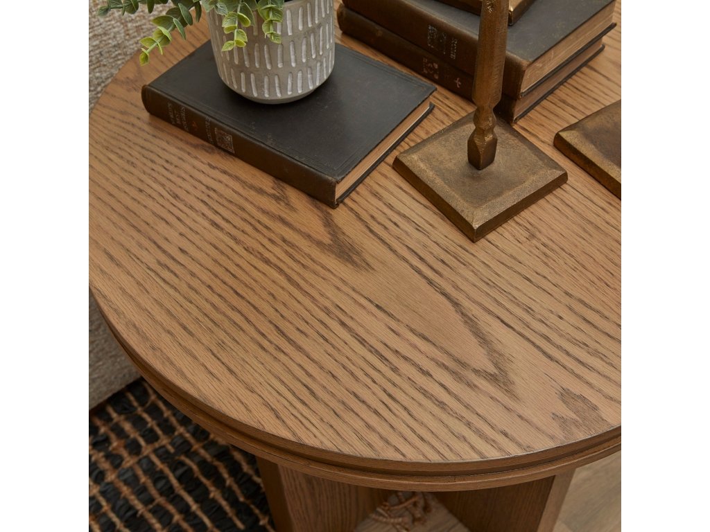 Waterfall Brown Round End Table - image 2