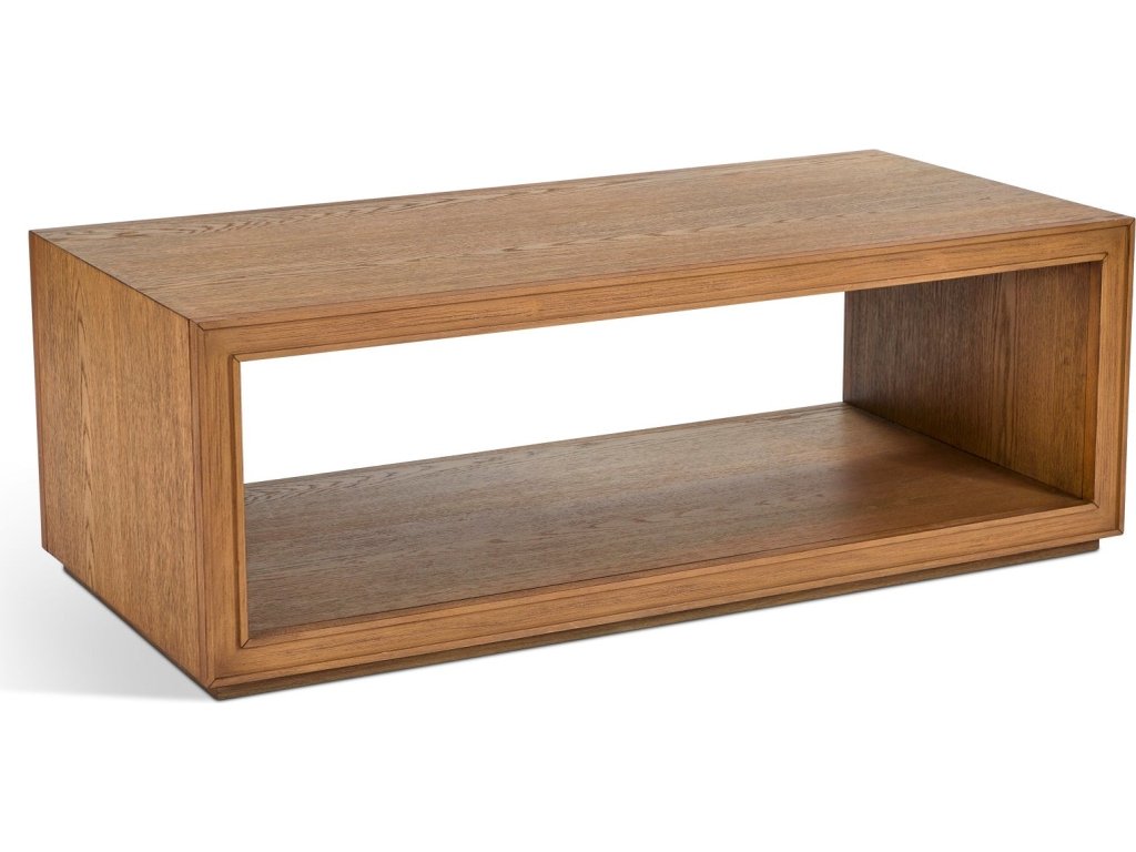 Waterfall Brown Rectangular Coffee Table with Casters - main image