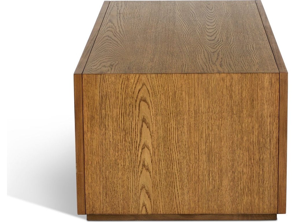 Waterfall Brown Rectangular Coffee Table with Casters - image 3